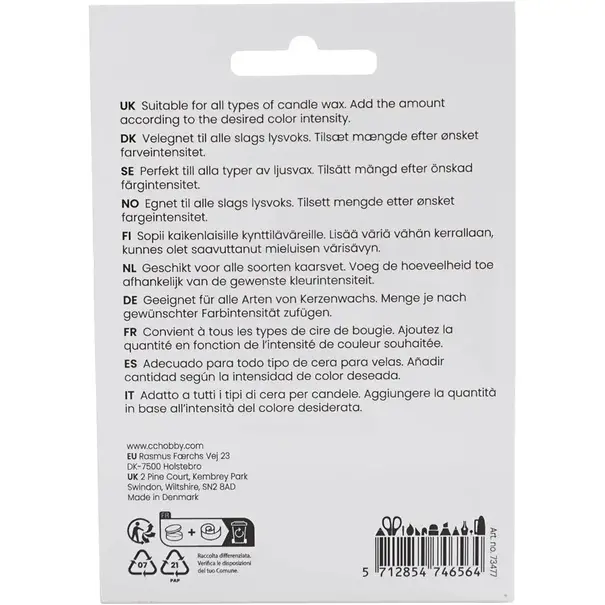 Creativ Company | Kaarsenverf - Lichtblauw