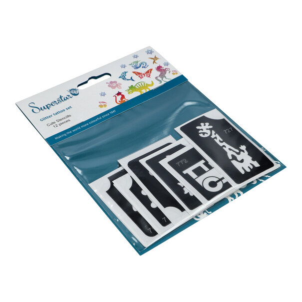 Superstar | Cute Glittertattoo Stencils (12 pcs)