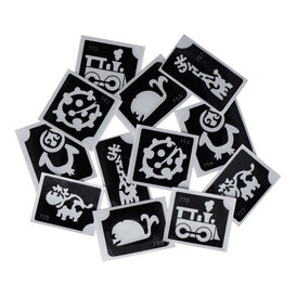 Cute Glittertattoo Stencils (12 pcs)