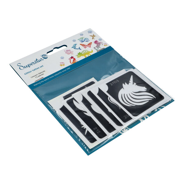 Superstar | Unicorn Glittertattoo Stencils (12 pcs)