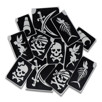 Superstar | Pirate Glittertattoo Stencils (12 pcs)