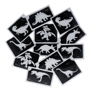 Superstar | Dino Glittertattoo Stencils (12 pcs)