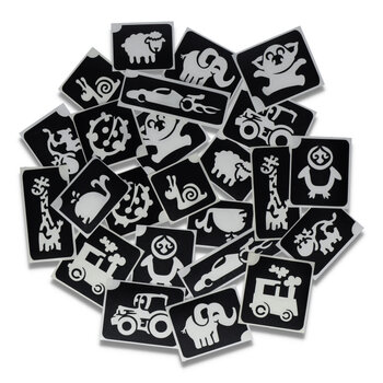 Superstar | Cute XL Glittertattoo Stencils (24 pcs)