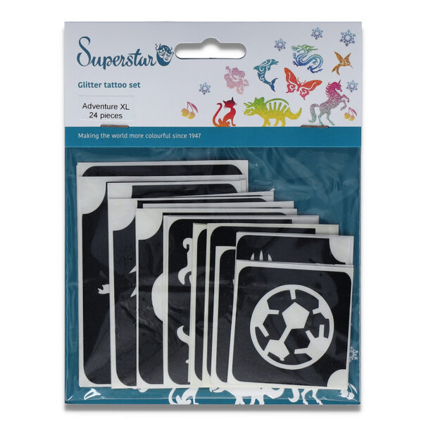 Superstar | Adventure XL Glittertattoo Stencils (24 pcs)