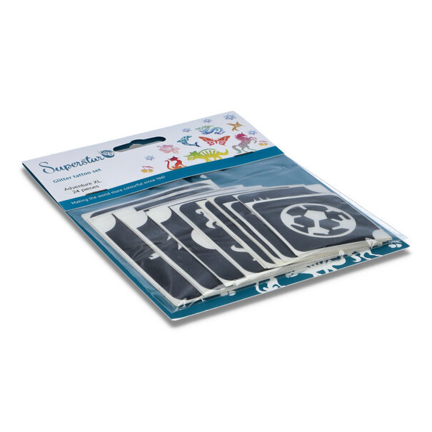 Superstar | Adventure XL Glittertattoo Stencils (24 pcs)
