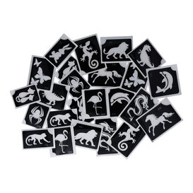 Animal XL Glittertattoo Stencils (24 pcs)