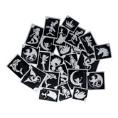 Fantasy Fairytale XL Glittertattoo Stencils (24 pcs)