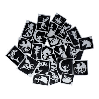 Superstar | Fantasy Fairytale XL Glittertattoo Stencils (24 pcs)