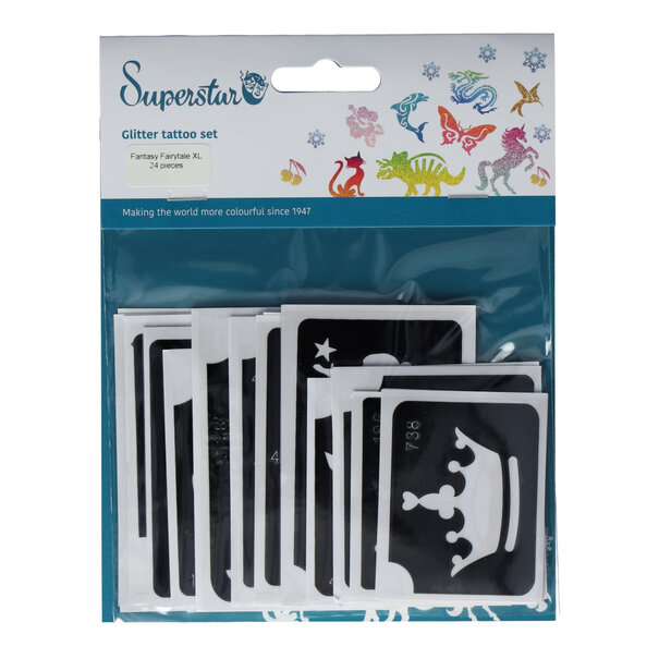 Superstar | Fantasy Fairytale XL Glittertattoo Stencils (24 pcs)