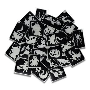 Halloween XL Glittertattoo Stencils (24 pcs)