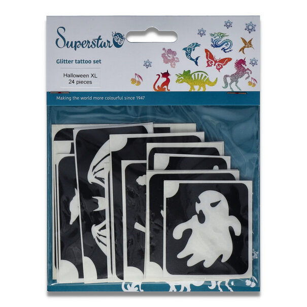 Superstar | Halloween XL Glittertattoo Stencils (24 pcs)