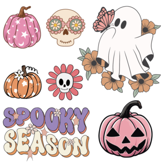 Feeërieke | Textieltransfer DTF Set "Spooky Season (set van 7)"