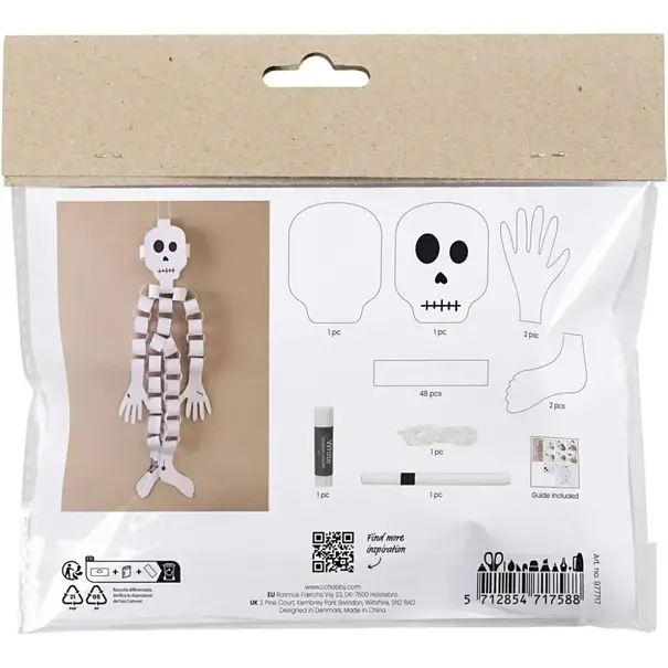 Creativ Company | Mini Hobbyset Decoraties van Papier - Skelet