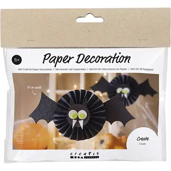 Creativ Company | Mini Hobbyset Decoraties van Papier - Vleermuizen