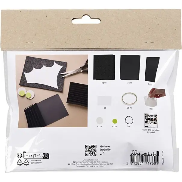 Creativ Company | Mini Hobbyset Decoraties van Papier - Vleermuizen