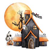 Textieltransfer DTF "Haunted House"