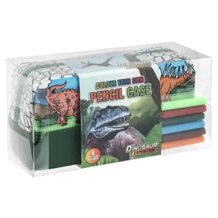 Kleur je eigen pennenzak - Dino