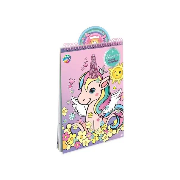 Moxy |  A4 Unicorn Colouring & Stickerbook