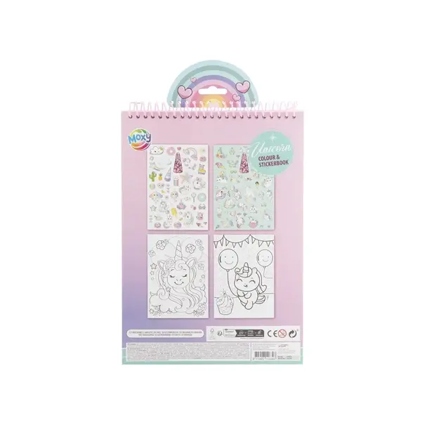 Moxy |  A4 Unicorn Colouring & Stickerbook