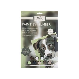 Paint By Number On Cardboard - Hond