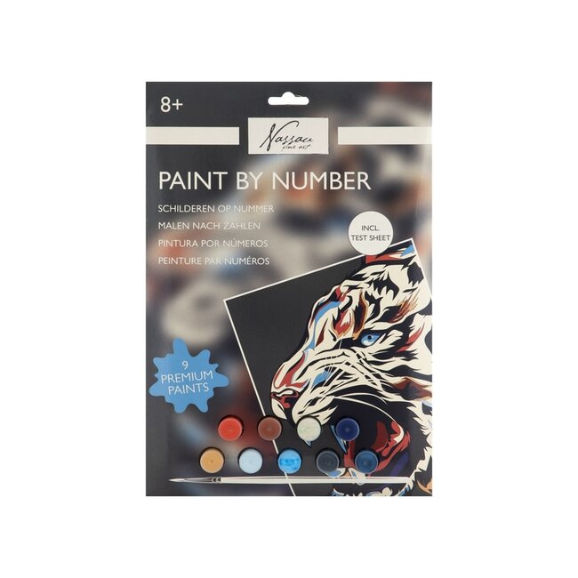 Paint By Number On Cardboard -  Tijger