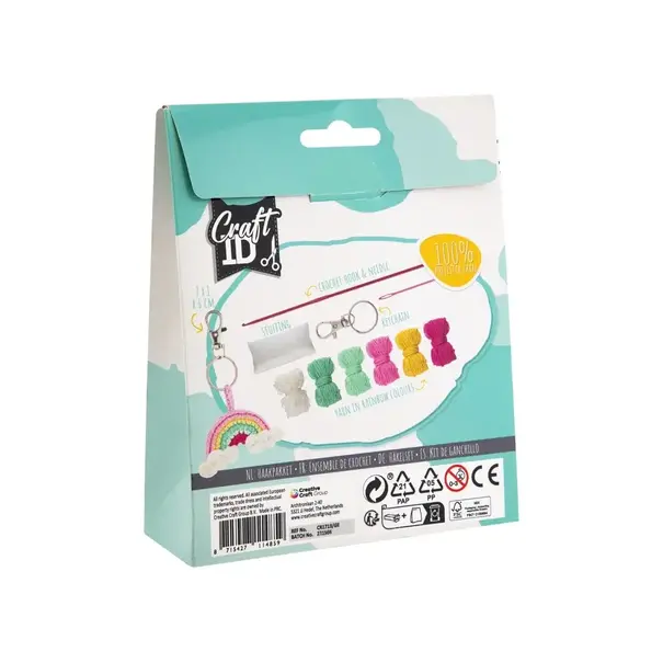 Craft1D | Kit Haken - Regenboog Sleutelhanger