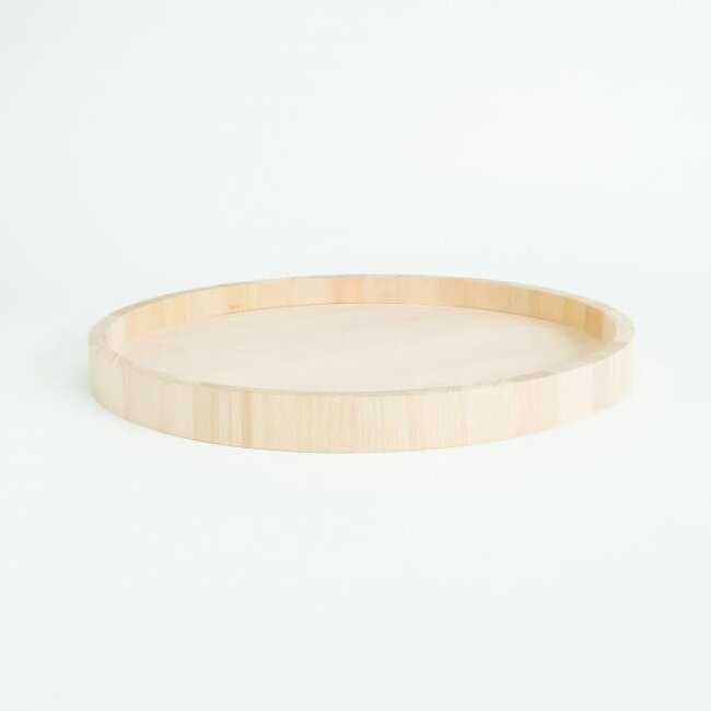 Houten dienblad rond