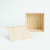 Houten kistje met schuifdeksel (Medium/ 17,5cm)