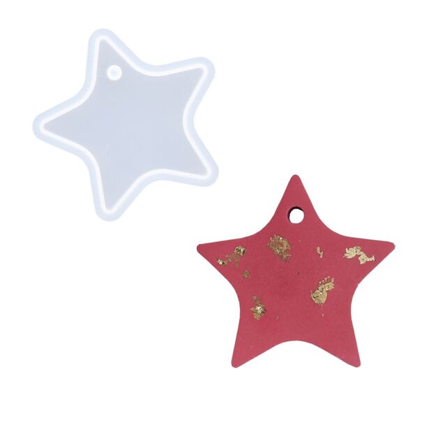 Jesmonite | Siliconen mal - Ster met bevestigingsoog