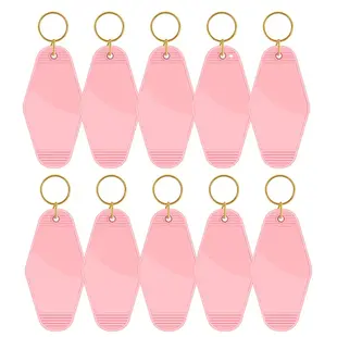 Motel Keychains Blanks - Pink  (10 pcs) TeckwrapCraft