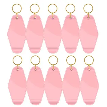 TeckwrapCraft | Motel Keychains Blanks - Pink  (10 pcs) TeckwrapCraft