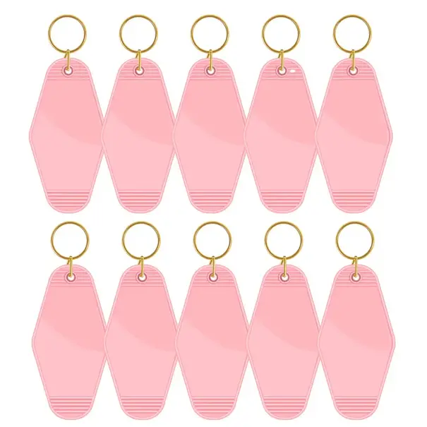 TeckwrapCraft | Motel Keychains Blanks - Pink  (10 pcs) TeckwrapCraft