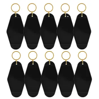 TeckwrapCraft | Motel Keychains Blanks - Black (10 pcs) TeckwrapCraft