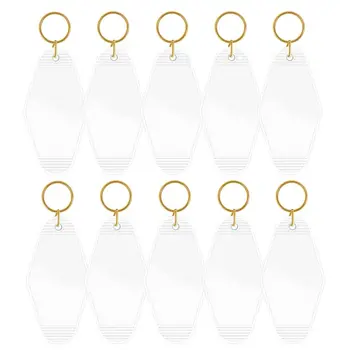 TeckwrapCraft | Motel Keychains Blanks - White (10 pcs) TeckwrapCraft