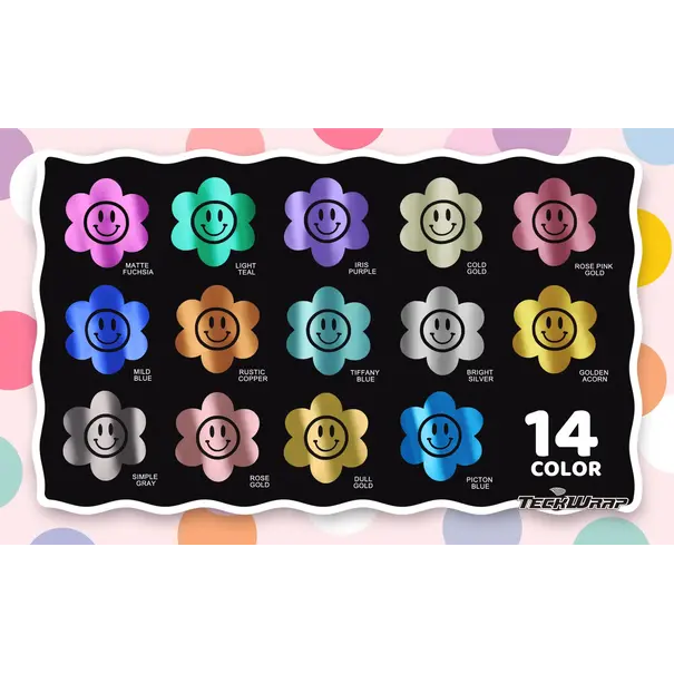 TeckwrapCraft | Metallic Pearlescent HTV Sheets Pack ( 14 PCS)