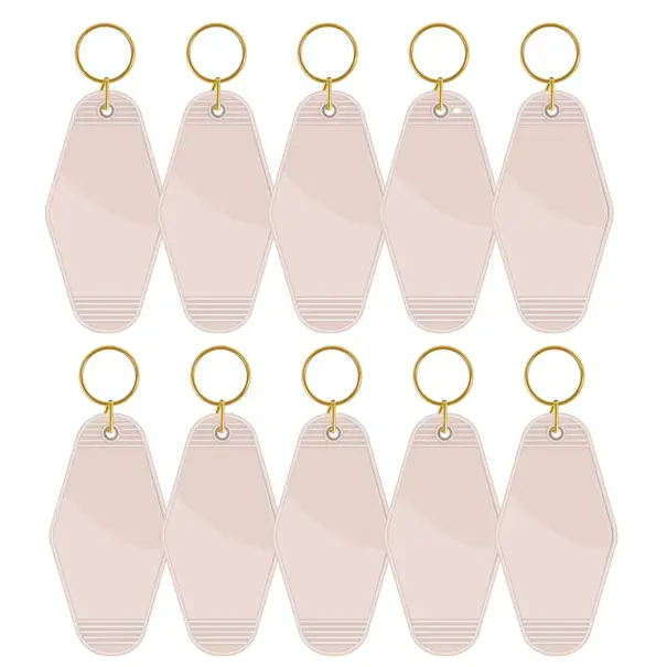 TeckwrapCraft | Motel Keychains Blanks - Nude  (10 pcs) TeckwrapCraft