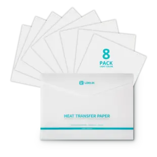 LOKLiK Heat Transfer Paper Sheet - Light - 8 Pack