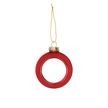 Sublimatie Kerstbal - Rood Plastic Ø80 mm