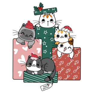 Textieltransfer DTF "Purr-fectly Wrapped with Love" - BIG