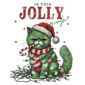 Textieltransfer DTF Set "Jolly Enough? Grinch Cat Christmas" - BIG