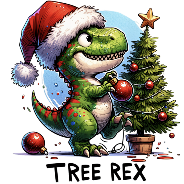 Feeërieke | Textieltransfer DTF Set "Rockin' Around the Tree Rex" - BIG