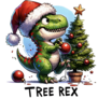 Textieltransfer DTF Set "Rockin' Around the Tree Rex" - BIG