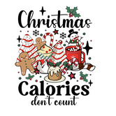 Textieltransfer DTF Set "Holiday Calories? Not This Season!" - BIG