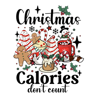 Feeërieke | Textieltransfer DTF Set "Holiday Calories? Not This Season!" - BIG