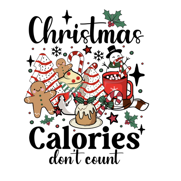 Feeërieke | Textieltransfer DTF Set "Holiday Calories? Not This Season!" - BIG