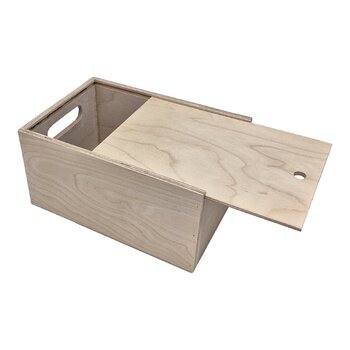 Opbergkist met schuifdeksel met open vingerinkeping  (klein/30cm)