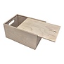 Opbergkist met schuifdeksel met open vingerinkeping (klein/30cm)