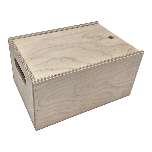 Opbergkist met schuifdeksel met open vingerinkeping (klein/30cm)