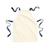 Fairtrade Cotton Junior Craft Apron - Natural / French Navy