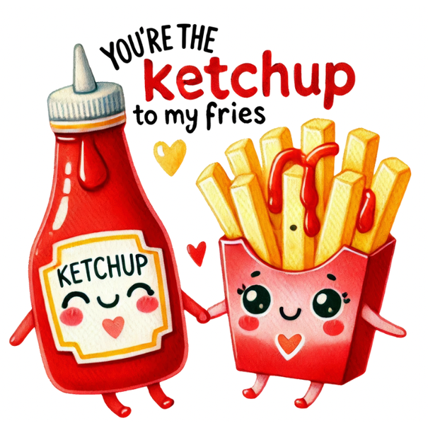 Feeërieke | Textieltransfer DTF "You're the ketchup to my fries"